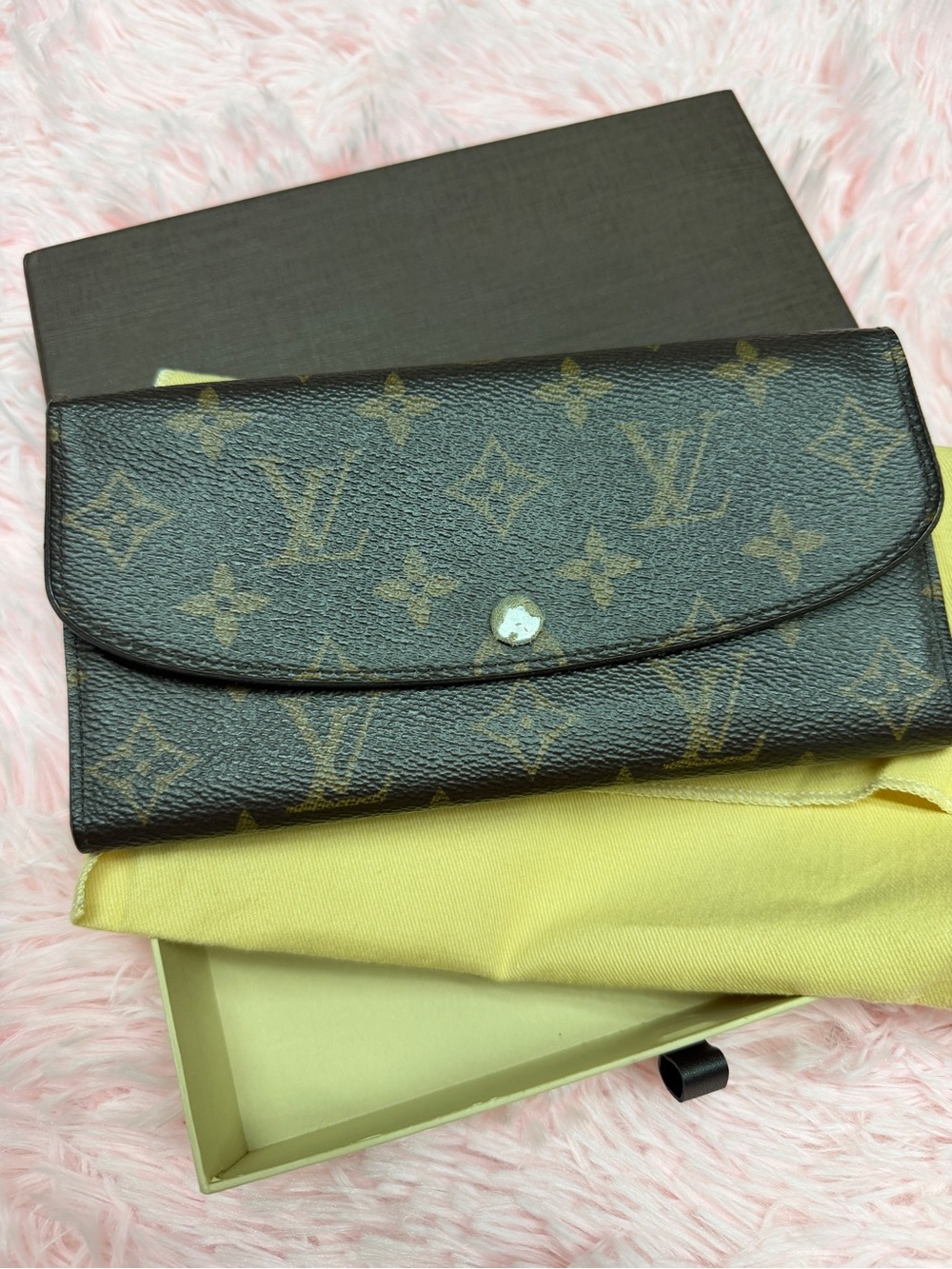 Louis Vuitton Monogram Flap Continental Wallet - Dark Brown & Gold Monogram